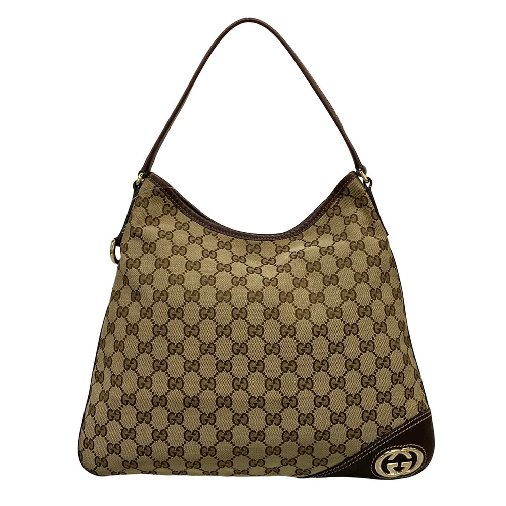 Gucci Gg/New Britt Beige Dark Brown #305221G68B